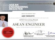 Resmi Dikukuhkan Asean Engineer, Arif Firmanto Harumkan Nama Sumenep di Kancah Internasional