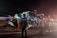Tiga orang tewas dalam kecelakaan di tol Pandaan-Malang, Rabu, 22 Juli 2026 malam. (Foto Istimewa)