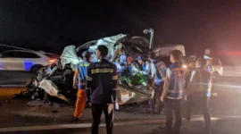Tiga orang tewas dalam kecelakaan di tol Pandaan-Malang, Rabu, 22 Juli 2026 malam. (Foto Istimewa)