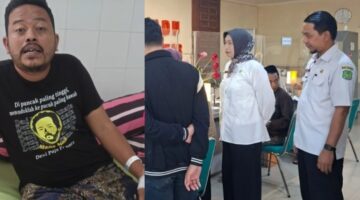 Deni Mana Mana (kiri) Apresiasi layanan kesehatan yang diberikan RSUD Sumenep. (Diluartv Photo)