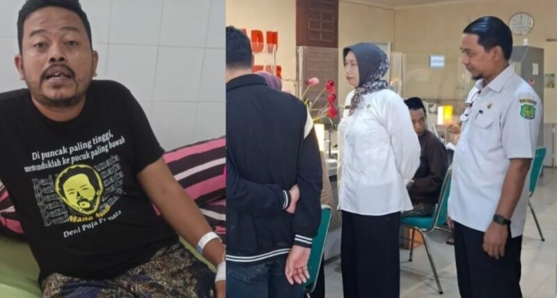 Deni Mana Mana (kiri) Apresiasi layanan kesehatan yang diberikan RSUD Sumenep. (Diluartv Photo)