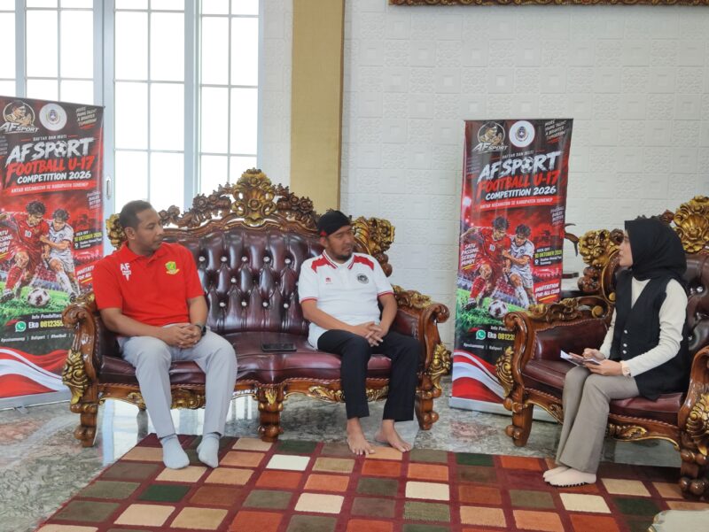 Bupati Fauzi dan Ketua Askab PSSI Sumenep Febmi Noerdiansyah hadir di Podcast AF Sport berbincang tentang sepakbola Sumenep, Selasa, 22 September 2026. (Diluartv Photo)