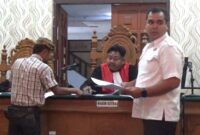 Sidang praperadilan lanjutan kasus mantan Kades Kebunan diduga pasukan dokumen berlanjut, Rabu, 9 September 2026 siang. (Diluartv Photo)