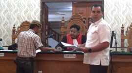 Sidang praperadilan lanjutan kasus mantan Kades Kebunan diduga pasukan dokumen berlanjut, Rabu, 9 September 2026 siang. (Diluartv Photo)