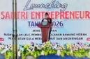 Wakil Bupati Sumenep K.H. Imam Hasyim, S.H., M.H., memberikan sambutan saat meresmikan peluncuran program Santri Entrepreneur 2026 di Pondok Pesantren Ar-Ruhama, Desa Karduluk, Pragaan, Sumenep.